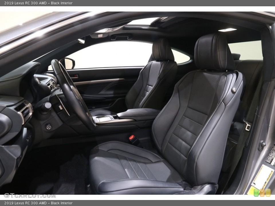 Black Interior Front Seat for the 2019 Lexus RC 300 AWD #140979311