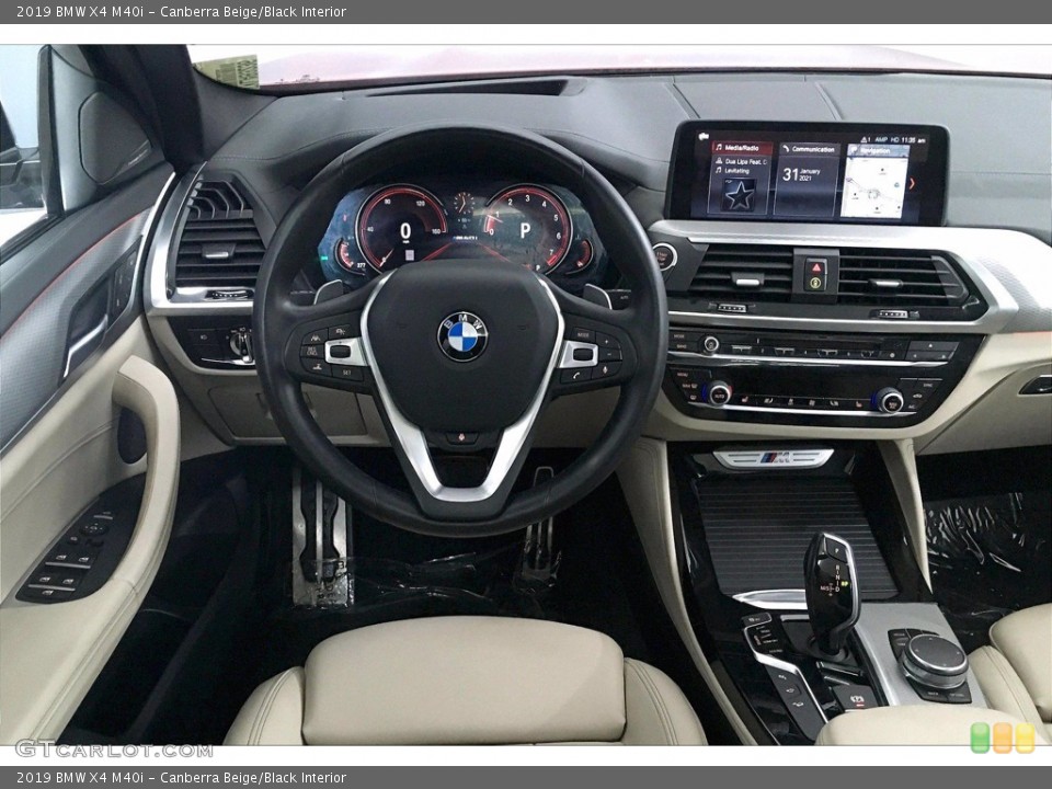 Canberra Beige/Black Interior Dashboard for the 2019 BMW X4 M40i #140980324