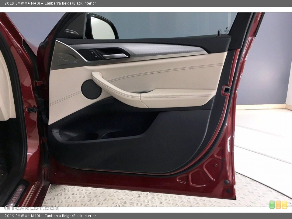 Canberra Beige/Black Interior Door Panel for the 2019 BMW X4 M40i #140980864