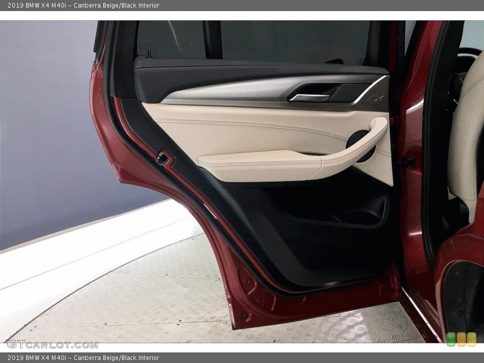 Canberra Beige/Black Interior Door Panel for the 2019 BMW X4 M40i #140980891