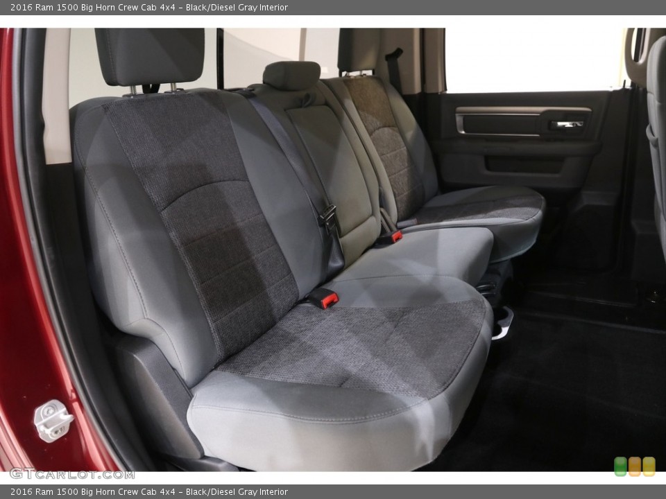 Black/Diesel Gray Interior Rear Seat for the 2016 Ram 1500 Big Horn Crew Cab 4x4 #140981305