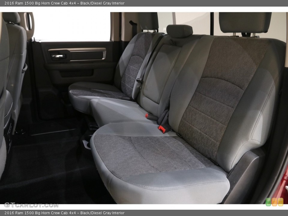 Black/Diesel Gray Interior Rear Seat for the 2016 Ram 1500 Big Horn Crew Cab 4x4 #140981326