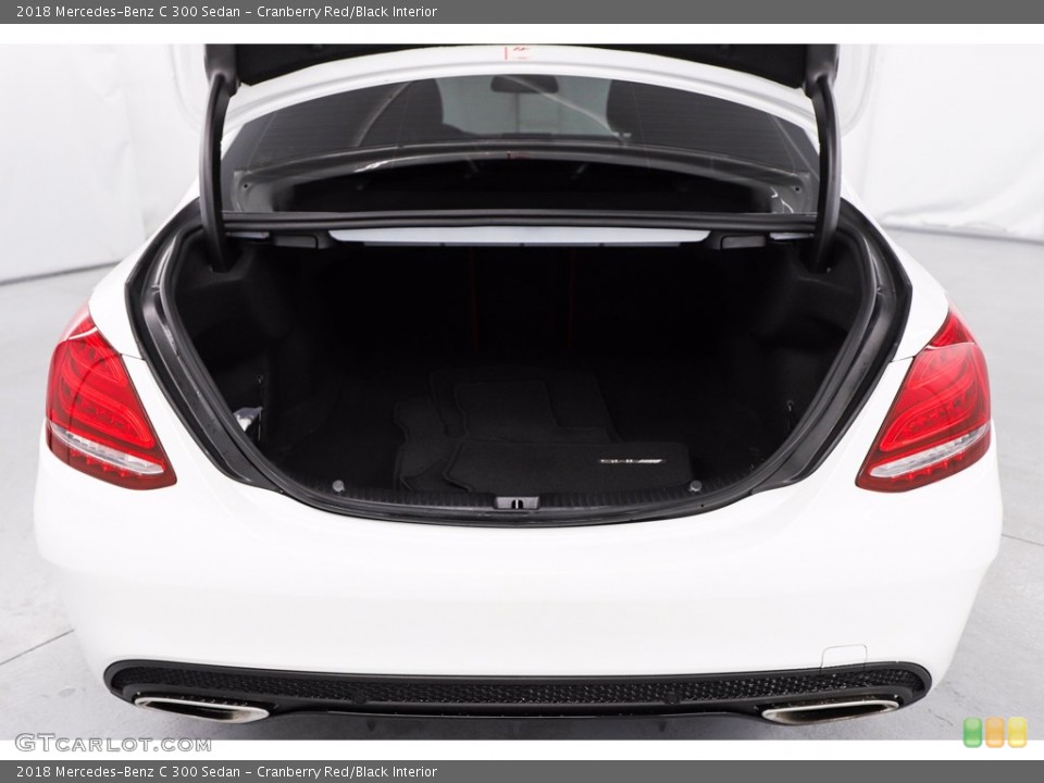 Cranberry Red/Black Interior Trunk for the 2018 Mercedes-Benz C 300 Sedan #140982025