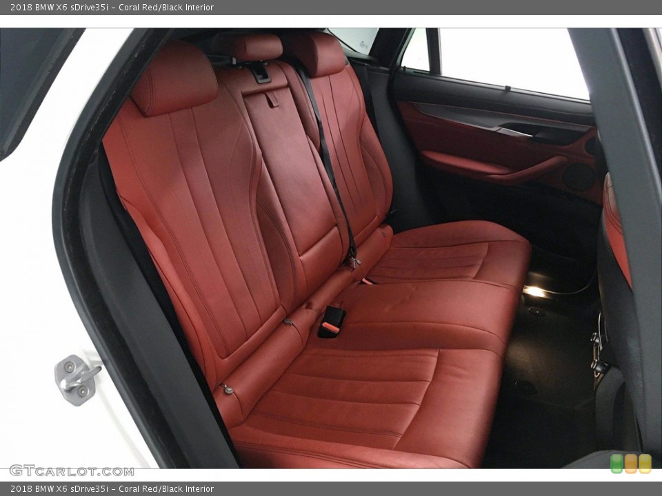 Coral Red/Black 2018 BMW X6 Interiors