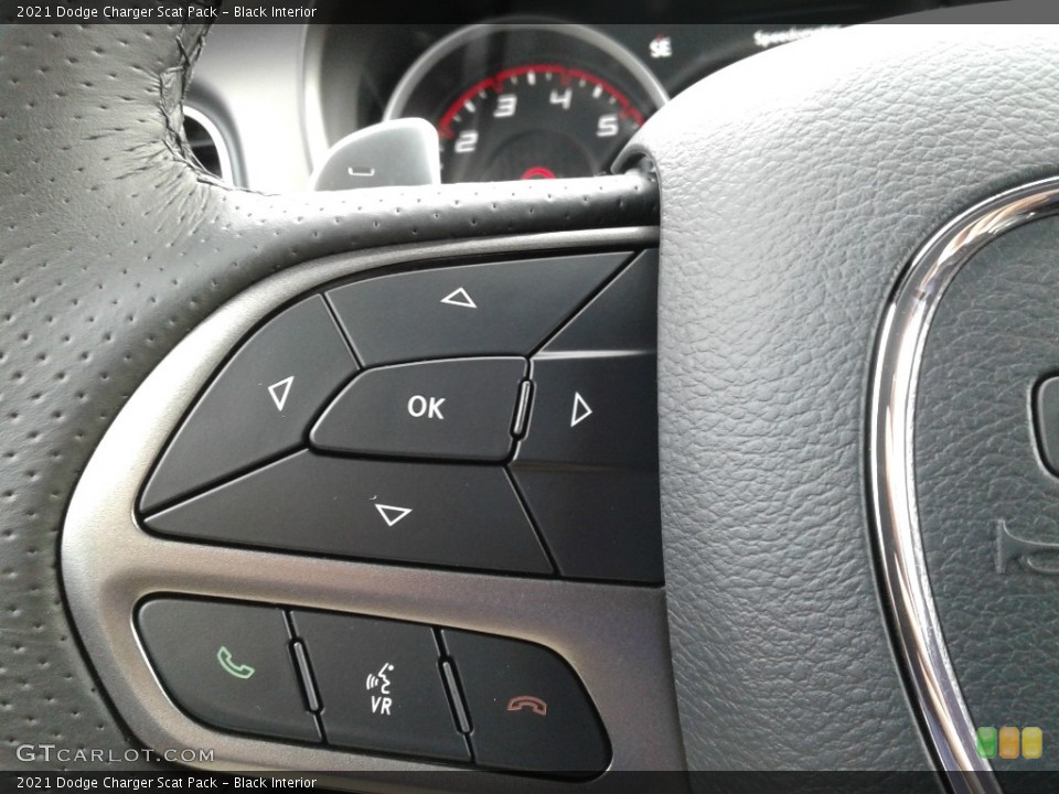 Black Interior Steering Wheel for the 2021 Dodge Charger Scat Pack #140984728
