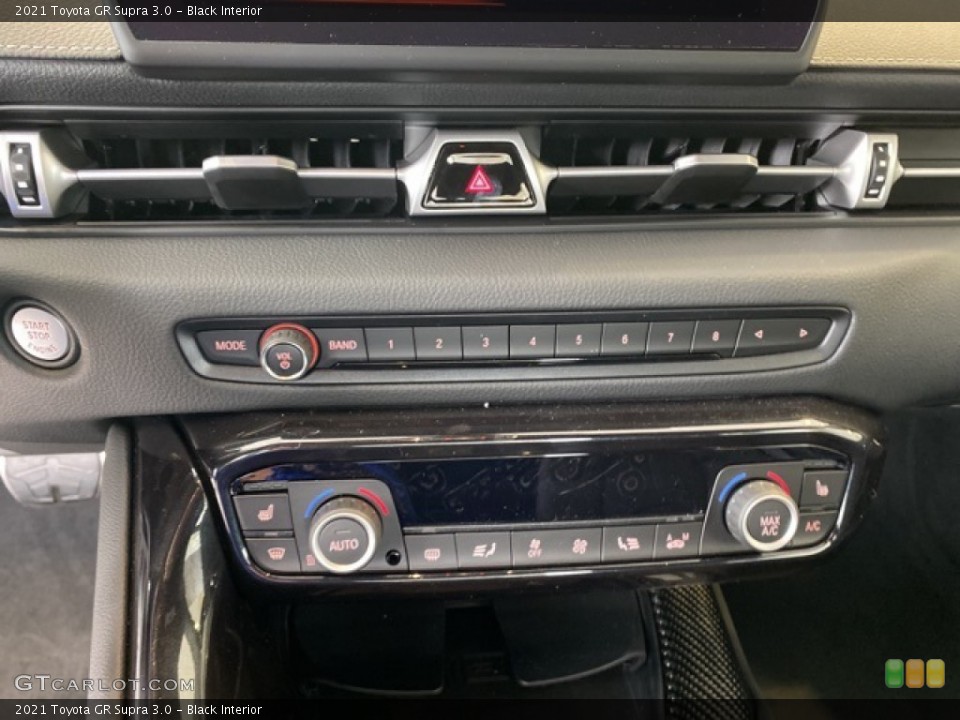 Black Interior Controls for the 2021 Toyota GR Supra 3.0 #140985196