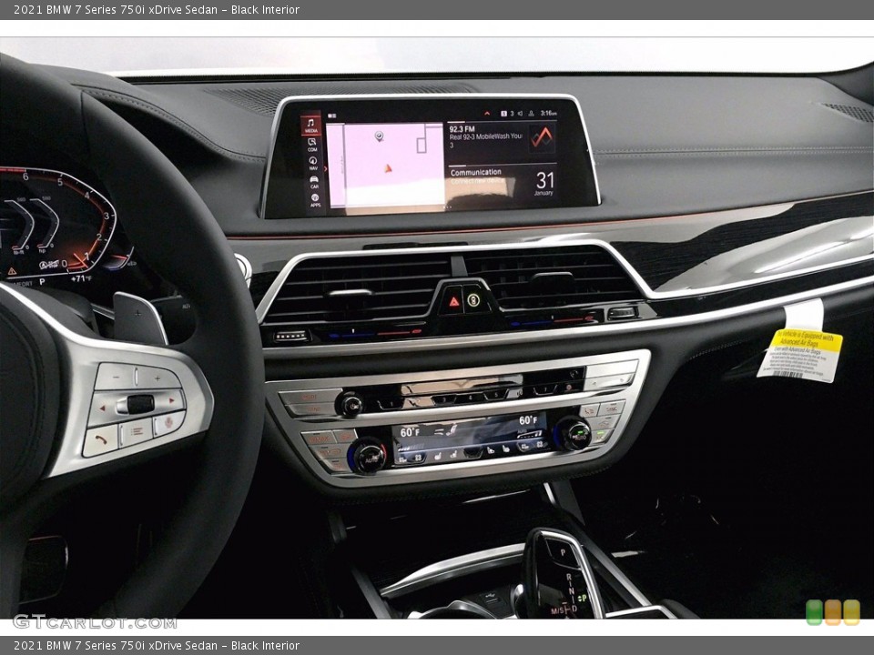 Black Interior Controls for the 2021 BMW 7 Series 750i xDrive Sedan #140985877