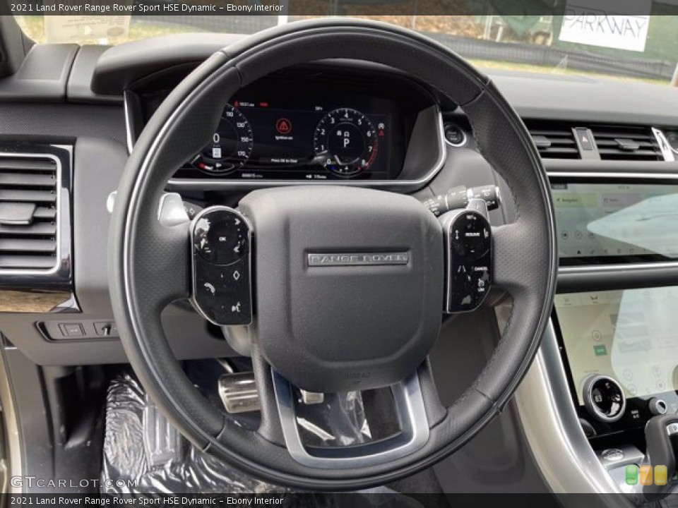 Ebony Interior Steering Wheel for the 2021 Land Rover Range Rover Sport HSE Dynamic #140987574