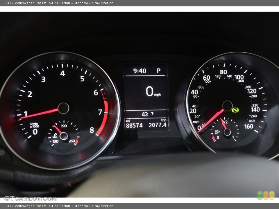 Moonrock Gray Interior Gauges for the 2017 Volkswagen Passat R-Line Sedan #140987847