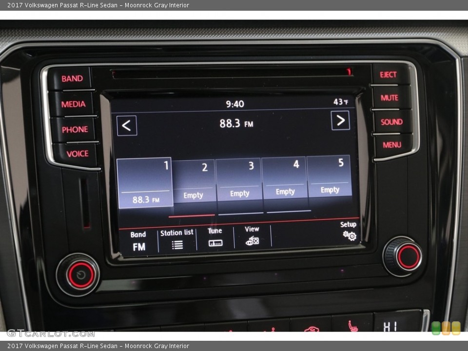 Moonrock Gray Interior Controls for the 2017 Volkswagen Passat R-Line Sedan #140987904