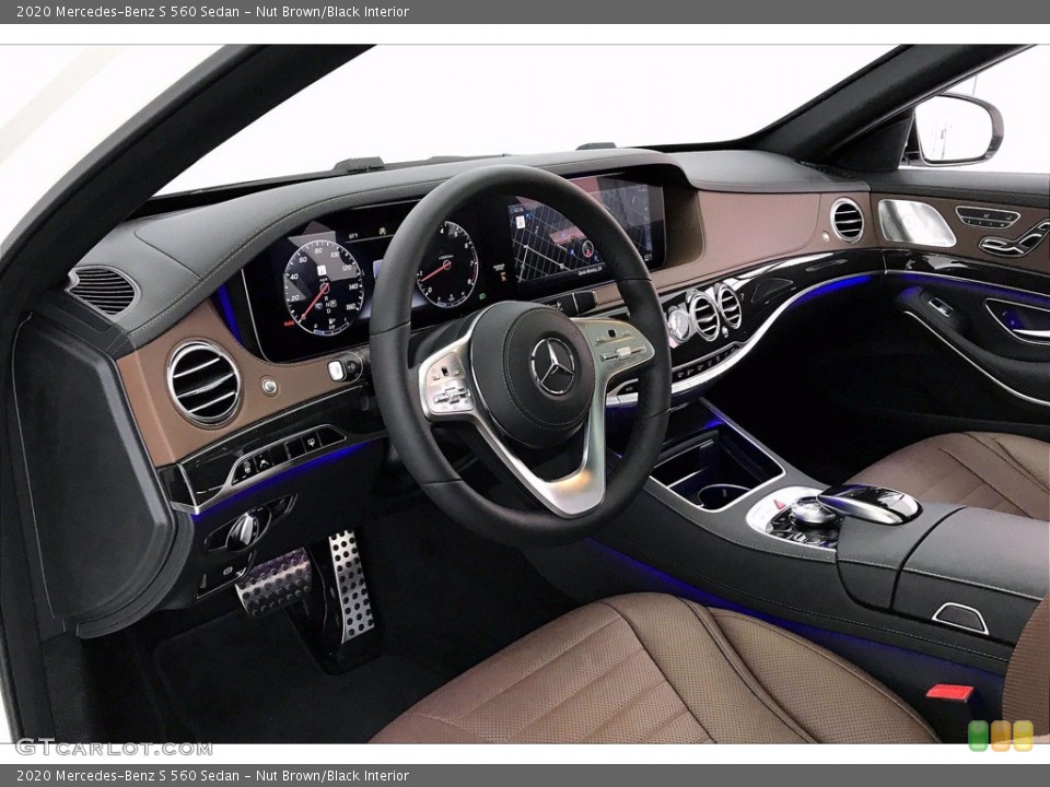 Nut Brown/Black Interior Dashboard for the 2020 Mercedes-Benz S 560 Sedan #140988202