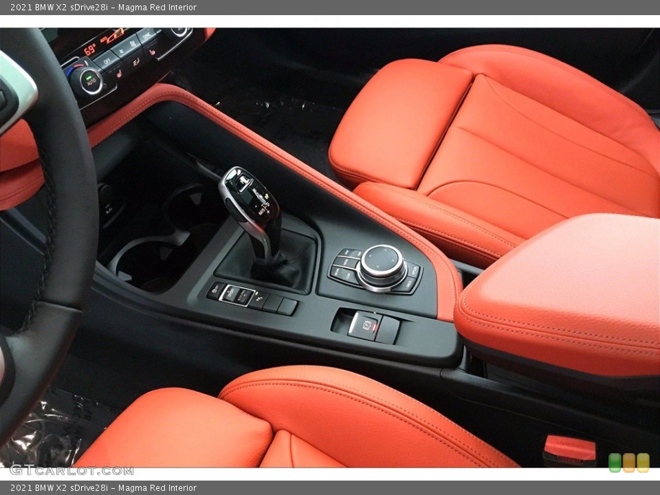 Magma Red Interior Controls for the 2021 BMW X2 sDrive28i #140989860