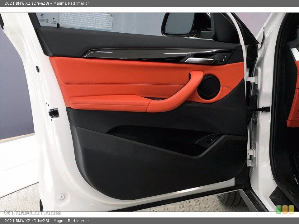 Magma Red Interior Door Panel for the 2021 BMW X2 sDrive28i #140990004