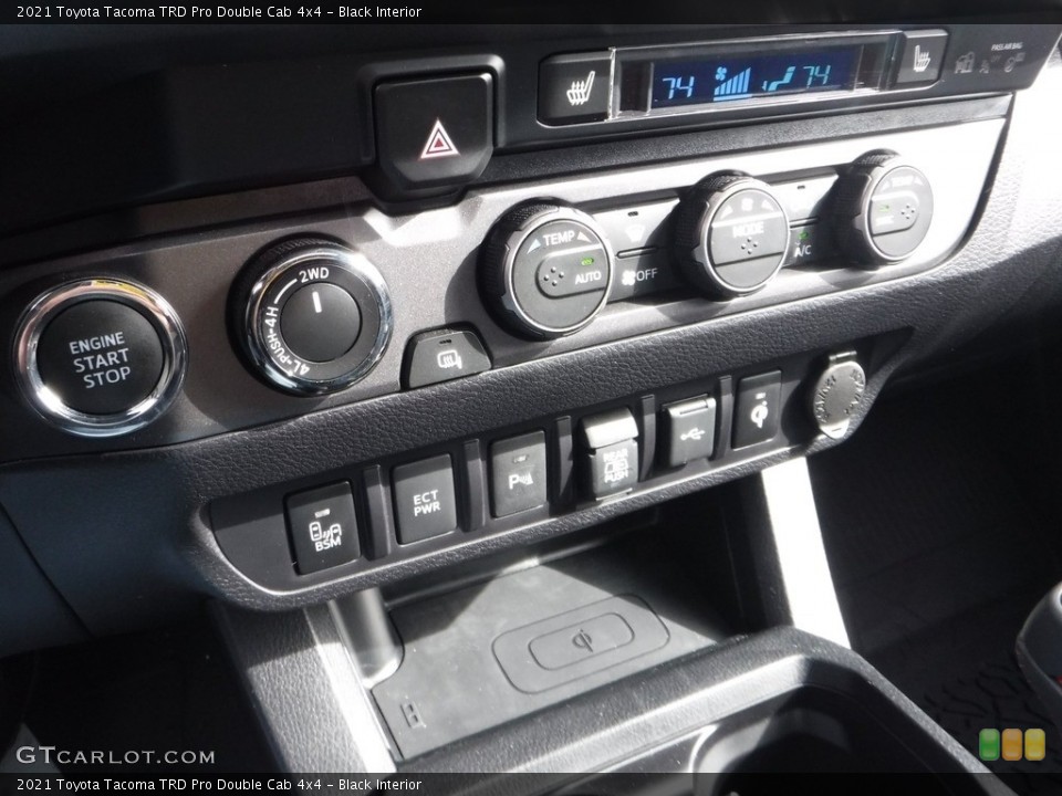 Black Interior Controls for the 2021 Toyota Tacoma TRD Pro Double Cab 4x4 #140991192