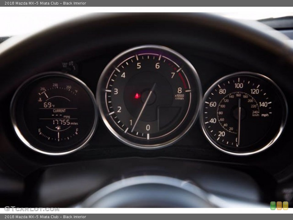Black Interior Gauges for the 2018 Mazda MX-5 Miata Club #140992362