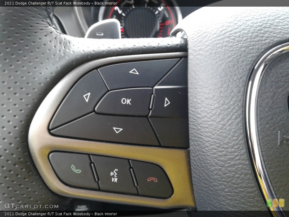 Black Interior Steering Wheel for the 2021 Dodge Challenger R/T Scat Pack Widebody #140993142