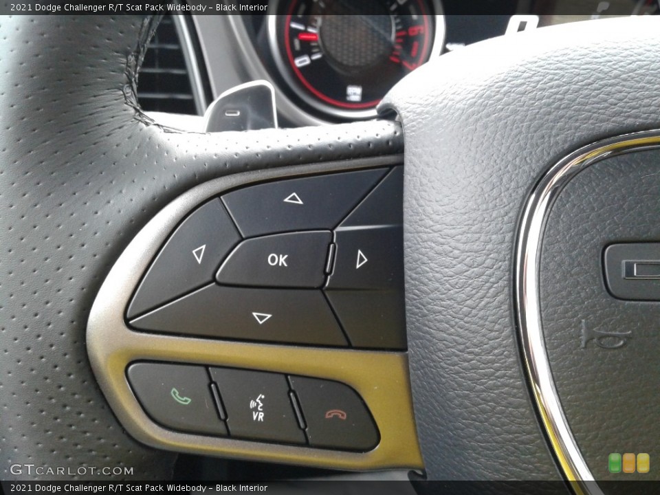 Black Interior Steering Wheel for the 2021 Dodge Challenger R/T Scat Pack Widebody #140993730