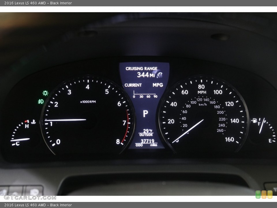 Black Interior Gauges for the 2016 Lexus LS 460 AWD #140999110