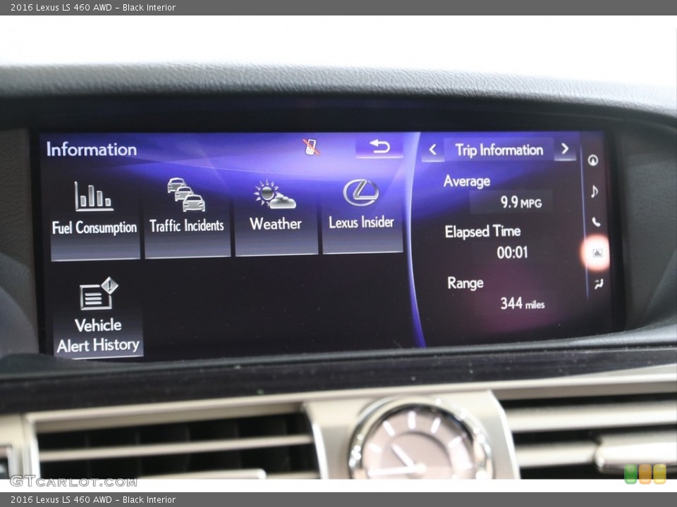 Black Interior Controls for the 2016 Lexus LS 460 AWD #140999263