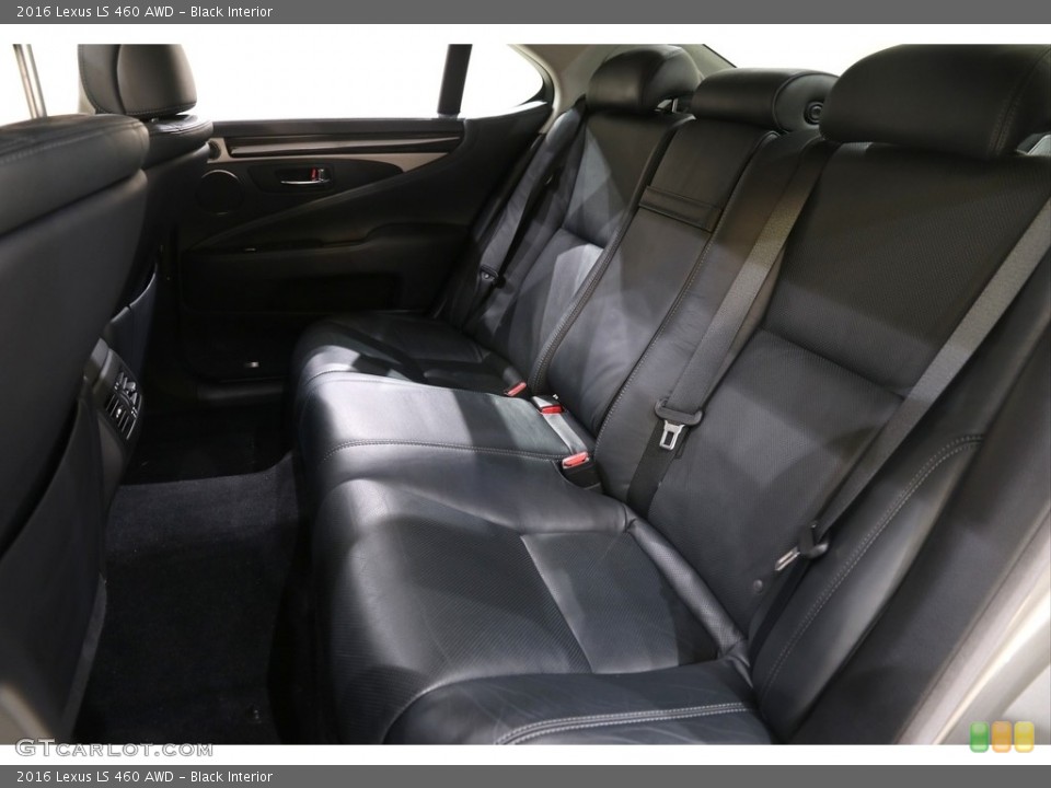 Black Interior Rear Seat for the 2016 Lexus LS 460 AWD #140999455