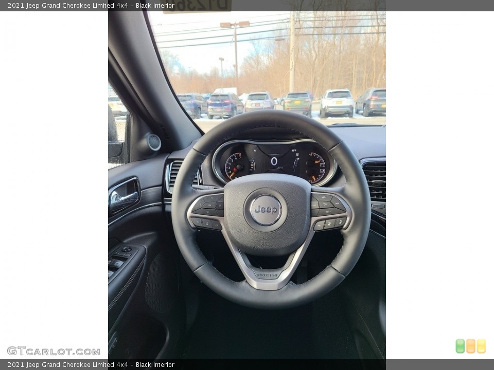 Black Interior Steering Wheel for the 2021 Jeep Grand Cherokee Limited 4x4 #141000850