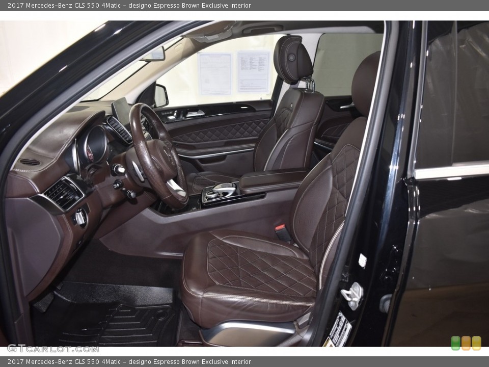 designo Espresso Brown Exclusive Interior Front Seat for the 2017 Mercedes-Benz GLS 550 4Matic #141001676