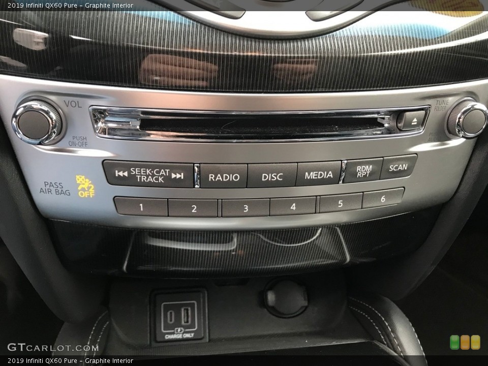 Graphite Interior Controls for the 2019 Infiniti QX60 Pure #141011708