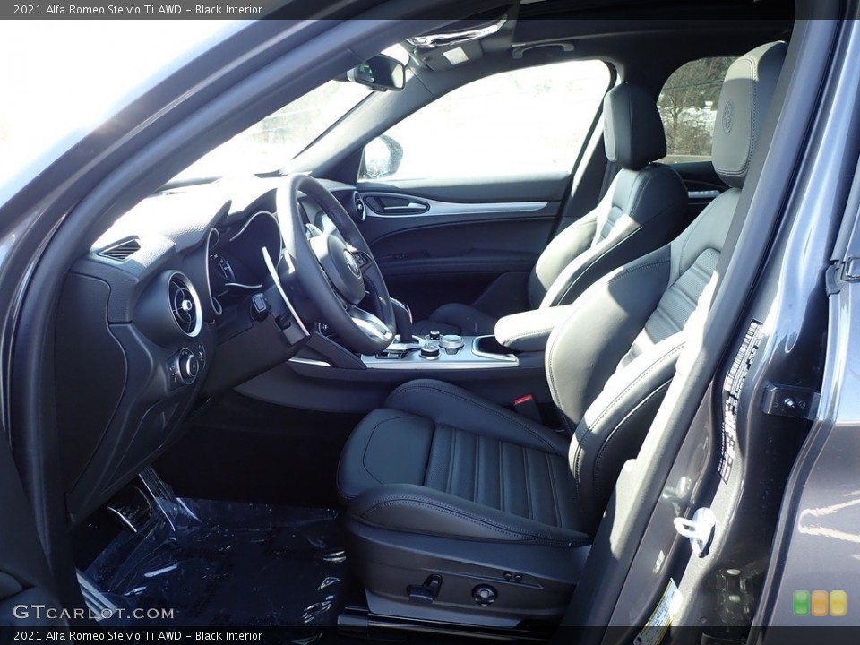 Black Interior Front Seat for the 2021 Alfa Romeo Stelvio Ti AWD #141011981