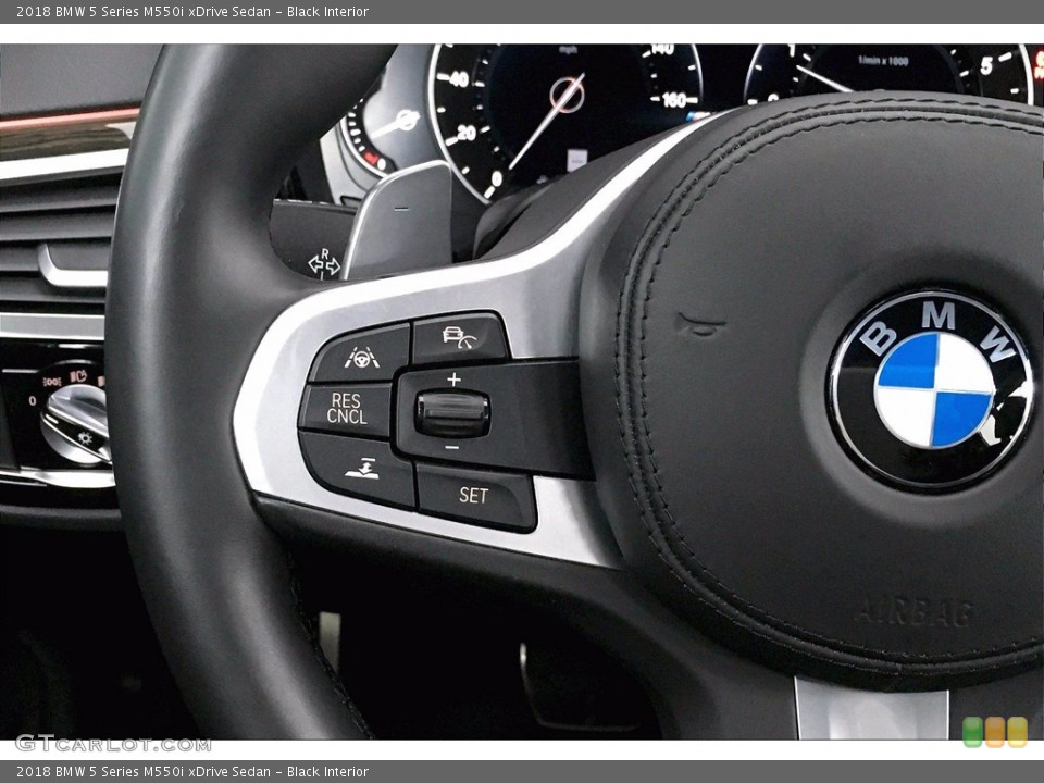 Black Interior Steering Wheel for the 2018 BMW 5 Series M550i xDrive Sedan #141012370