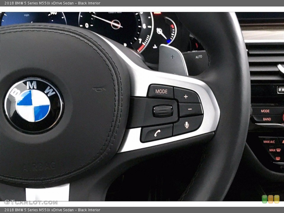 Black Interior Steering Wheel for the 2018 BMW 5 Series M550i xDrive Sedan #141012395
