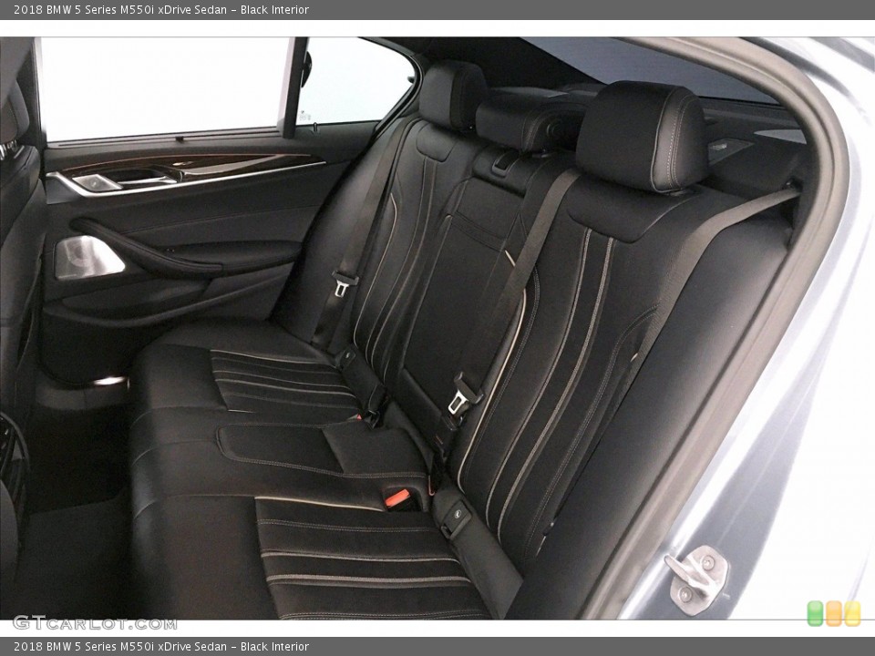 Black Interior Rear Seat for the 2018 BMW 5 Series M550i xDrive Sedan #141012695