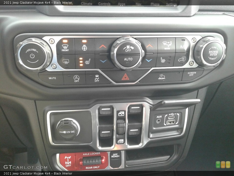 Black Interior Controls for the 2021 Jeep Gladiator Mojave 4x4 #141014934