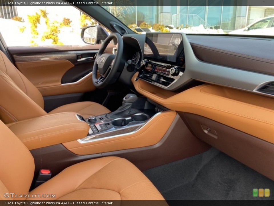 Glazed Caramel Interior Front Seat for the 2021 Toyota Highlander Platinum AWD #141015072
