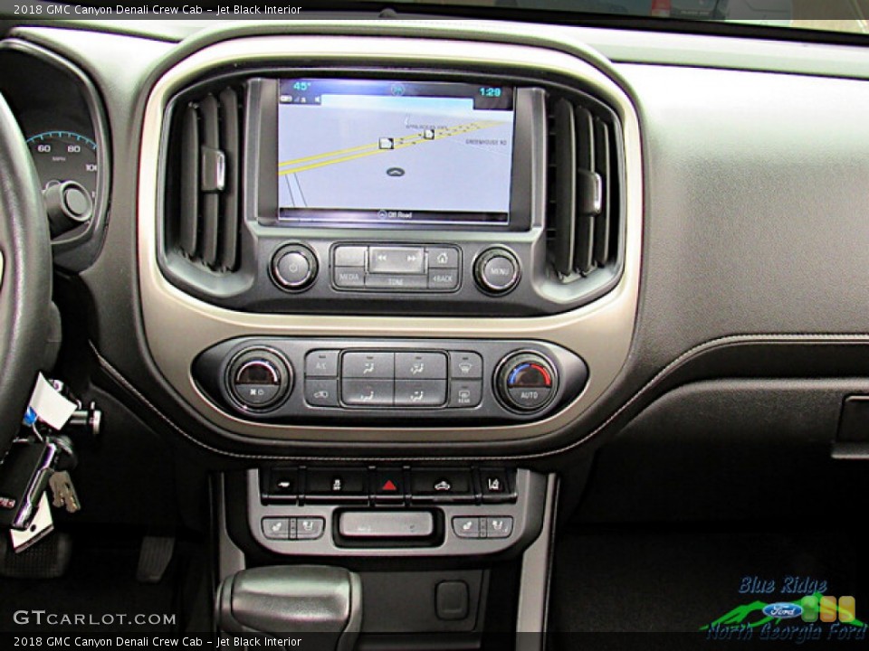 Jet Black Interior Controls for the 2018 GMC Canyon Denali Crew Cab #141018300