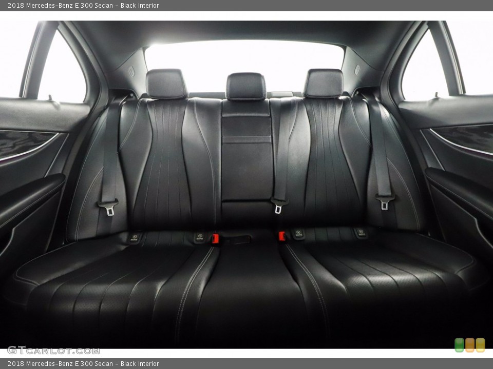 Black Interior Rear Seat for the 2018 Mercedes-Benz E 300 Sedan #141019495