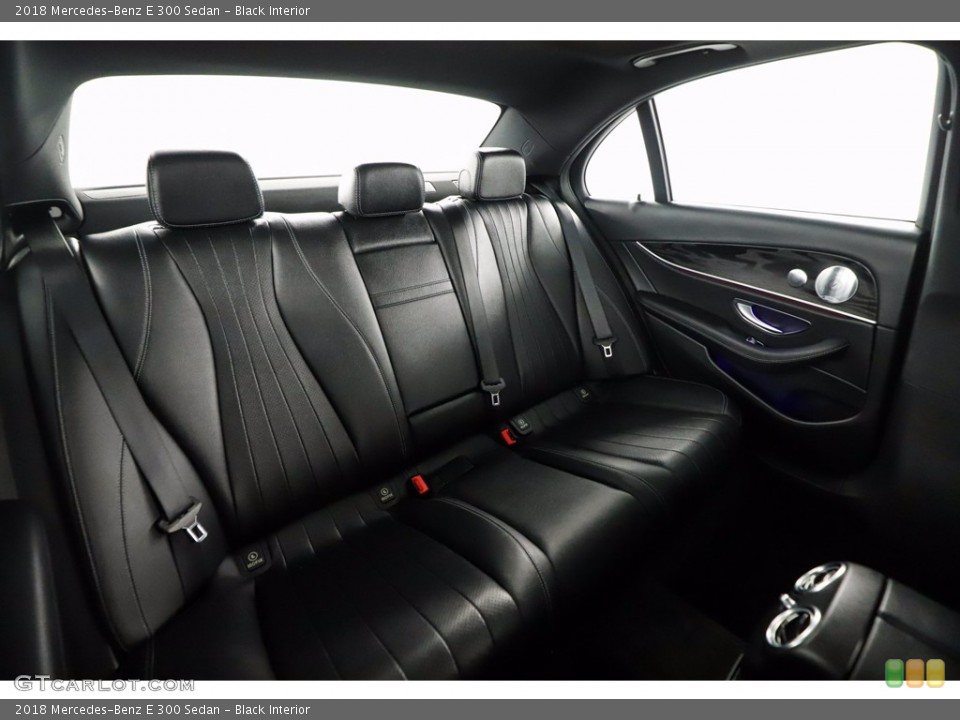 Black Interior Rear Seat for the 2018 Mercedes-Benz E 300 Sedan #141019498