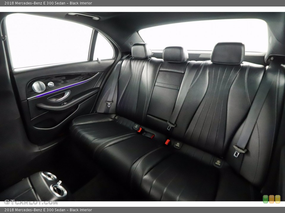 Black Interior Rear Seat for the 2018 Mercedes-Benz E 300 Sedan #141019501