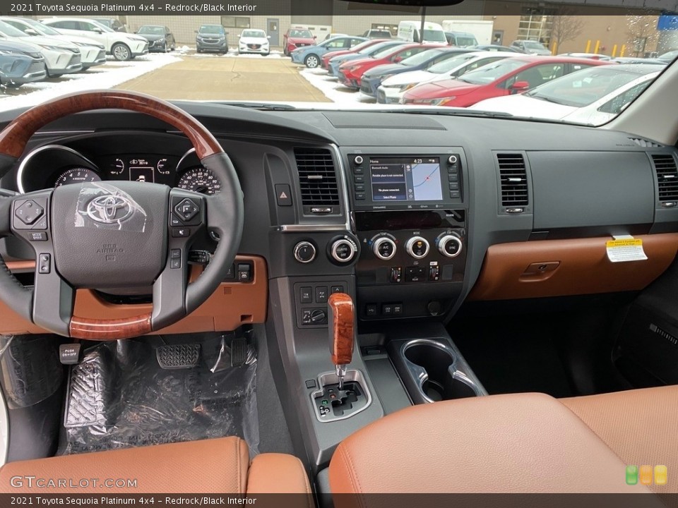 Redrock/Black Interior Photo for the 2021 Toyota Sequoia Platinum 4x4 #141020350