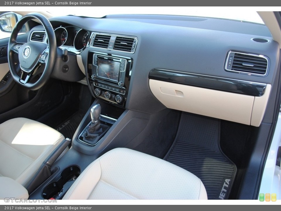 Cornsilk Beige Interior Dashboard for the 2017 Volkswagen Jetta SEL #141022663