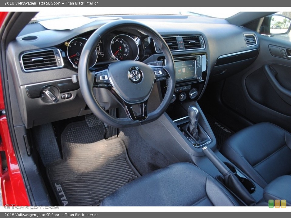 Titan Black Interior Photo for the 2018 Volkswagen Jetta SE Sport #141023044