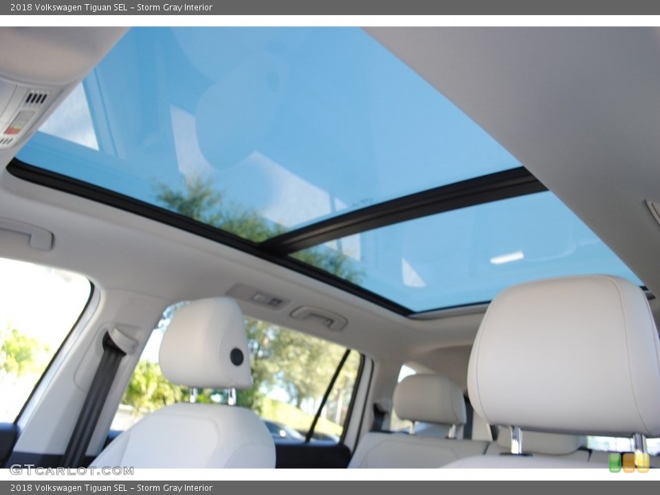 Storm Gray Interior Sunroof for the 2018 Volkswagen Tiguan SEL #141025111