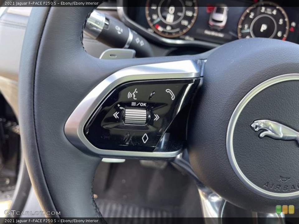 Ebony/Ebony Interior Steering Wheel for the 2021 Jaguar F-PACE P250 S #141026911