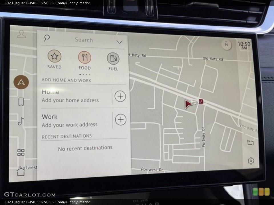 Ebony/Ebony Interior Navigation for the 2021 Jaguar F-PACE P250 S #141027007
