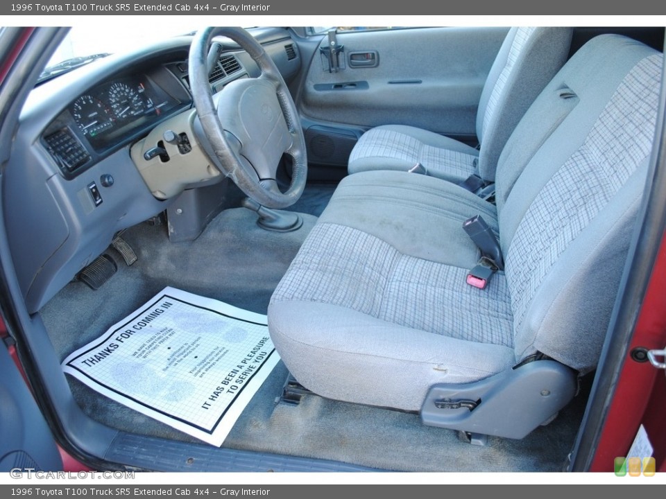 Gray Interior Front Seat for the 1996 Toyota T100 Truck SR5 Extended Cab 4x4 #141028872