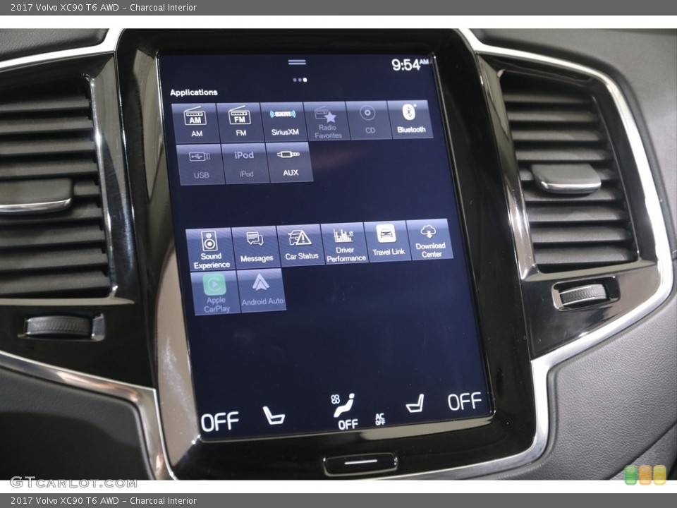 Charcoal Interior Controls for the 2017 Volvo XC90 T6 AWD #141030155
