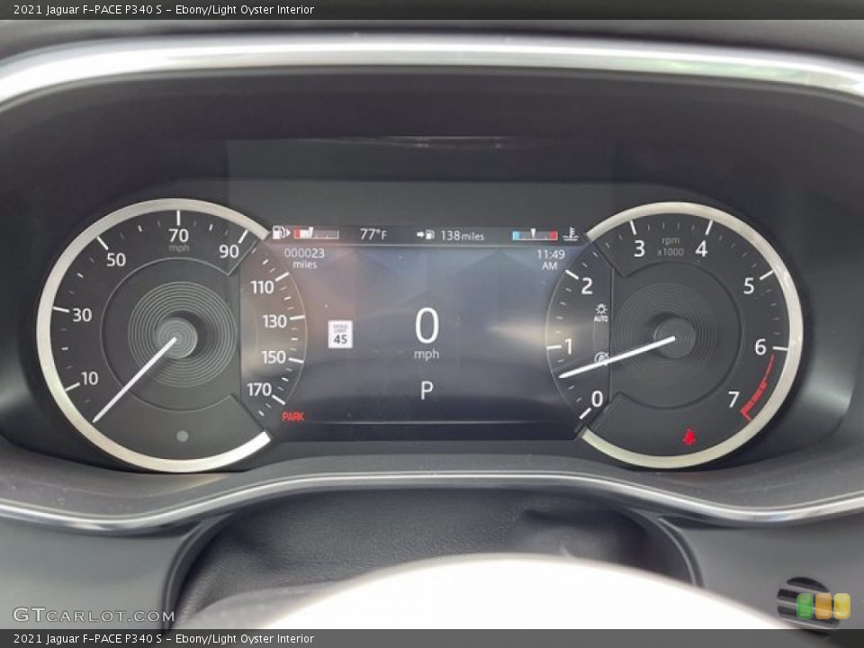 Ebony/Light Oyster Interior Gauges for the 2021 Jaguar F-PACE P340 S #141032804