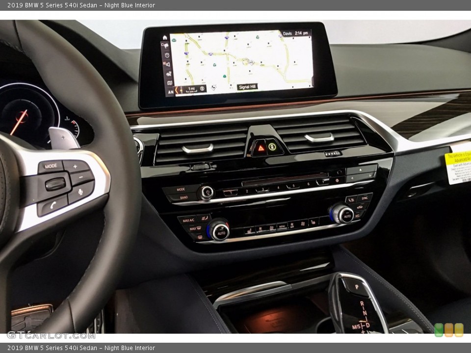 Night Blue Interior Controls for the 2019 BMW 5 Series 540i Sedan #141037931
