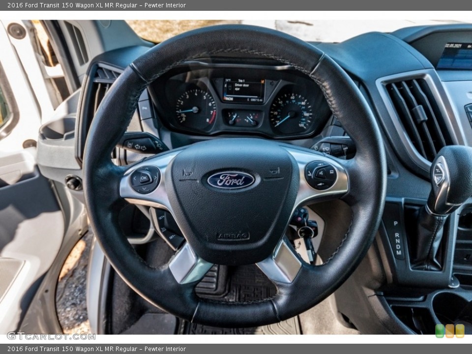 Pewter Interior Steering Wheel for the 2016 Ford Transit 150 Wagon XL MR Regular #141038475