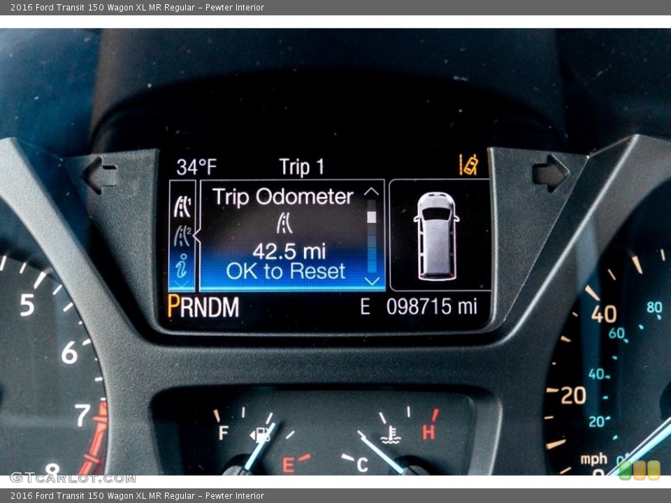 Pewter Interior Controls for the 2016 Ford Transit 150 Wagon XL MR Regular #141038564