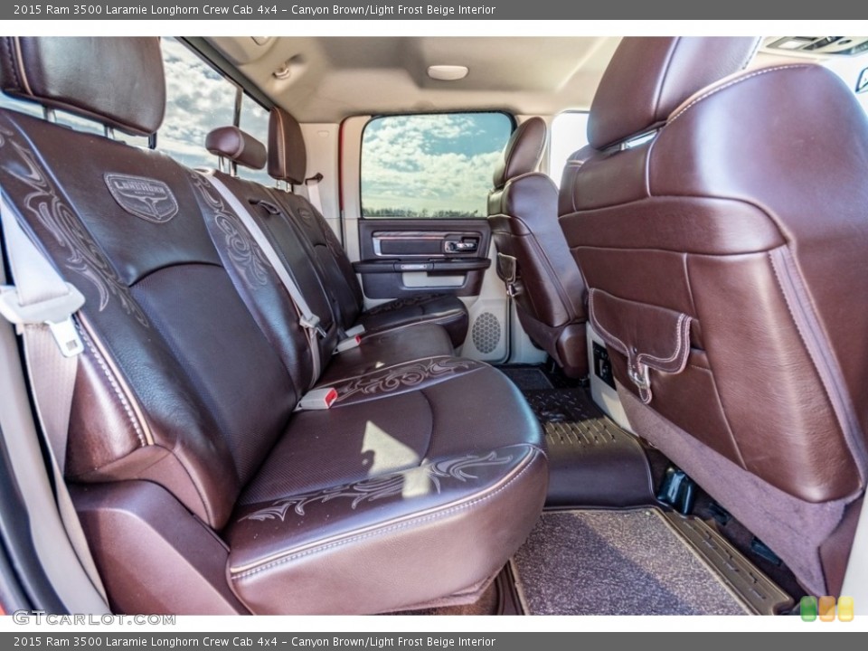 Canyon Brown/Light Frost Beige Interior Rear Seat for the 2015 Ram 3500 Laramie Longhorn Crew Cab 4x4 #141039200